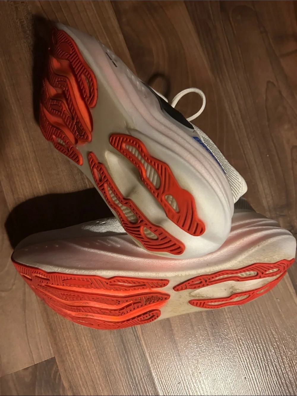 Brooks women’s Lightweight White Running Shoes with Orange Accents